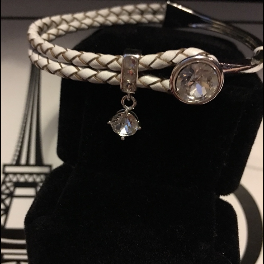 Leather & Swarovski Bracelet